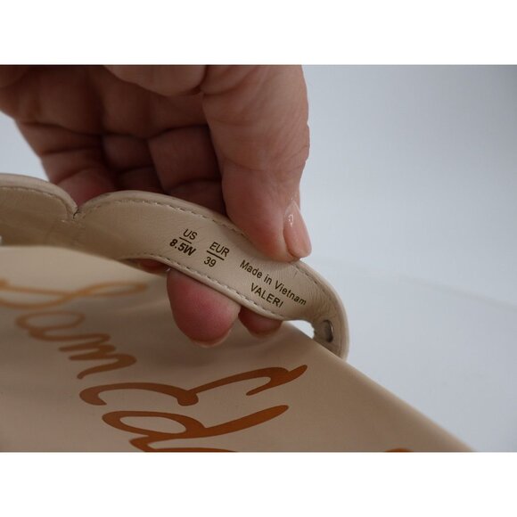 Sam Edelman Valeri Slide Women Size 8.5 Wide Ivory Leather Platform Slip On Flat - Picture 12 of 15